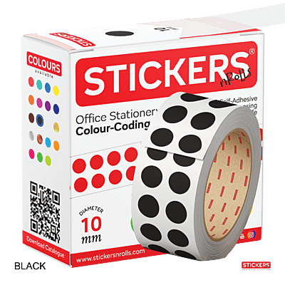 10mm - Round - Solid Colours - Colour Coding Stickers - Permanent Adhesive 10mm - Round - Solid Colours - Colour Coding Stickers - Permanent Adhesive
