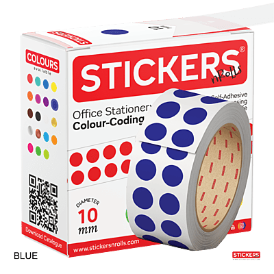 10mm - Round - Solid Colours - Colour Coding Stickers - Permanent Adhesive 10mm - Round - Solid Colours - Colour Coding Stickers - Permanent Adhesive