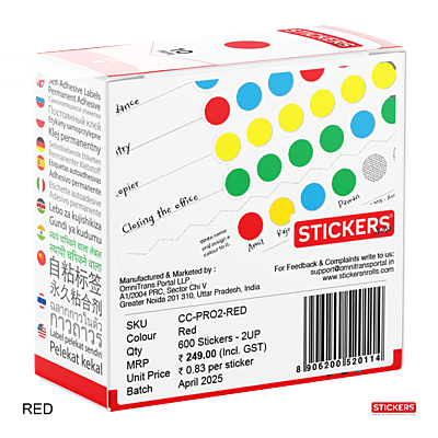 10mm - Round - Solid Colours - Colour Coding Stickers - Permanent Adhesive 10mm - Round - Solid Colours - Colour Coding Stickers - Permanent Adhesive