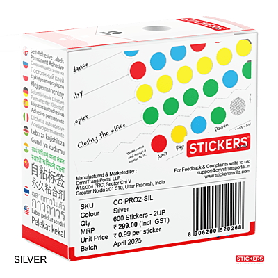 10mm - Round - Metallic - Colour Coding Stickers - Permanent Adhesive 10mm - Round - Metallic - Colour Coding Stickers - Permanent Adhesive