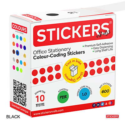 10mm - Round - Solid Colours - Colour Coding Stickers - Permanent Adhesive 10mm - Round - Solid Colours - Colour Coding Stickers - Permanent Adhesive