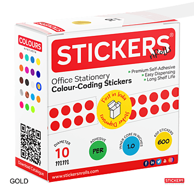 10mm - Round - Metallic - Colour Coding Stickers - Permanent Adhesive 10mm - Round - Metallic - Colour Coding Stickers - Permanent Adhesive