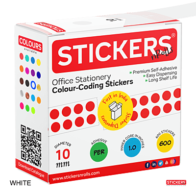 10mm - Round - Solid Colours - Colour Coding Stickers - Permanent Adhesive 10mm - Round - Solid Colours - Colour Coding Stickers - Permanent Adhesive