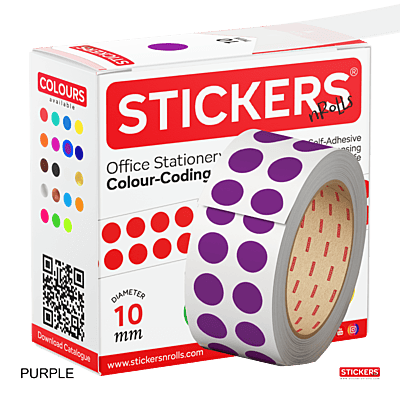 10mm - Round - Solid Colours - Colour Coding Stickers - Permanent Adhesive 10mm - Round - Solid Colours - Colour Coding Stickers - Permanent Adhesive