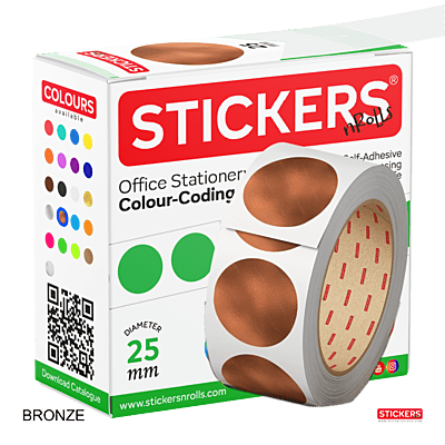 25mm - Round - Metallic Colours - Colour Coding Stickers - Permanent Adhesive 25mm - Round - Metallic Colours - Colour Coding Stickers - Permanent Adhesive