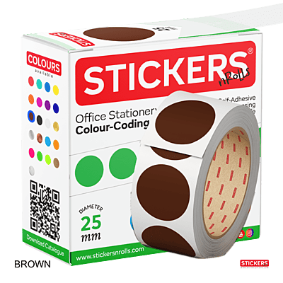 25mm - Round - Solid Colours - Colour Coding Stickers - Permanent Adhesive 25mm - Round - Solid Colours - Colour Coding Stickers - Permanent Adhesive