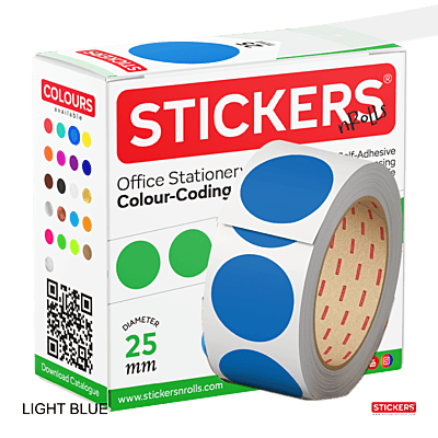 25mm - Round - Solid Colours - Colour Coding Stickers - Permanent Adhesive 25mm - Round - Solid Colours - Colour Coding Stickers - Permanent Adhesive