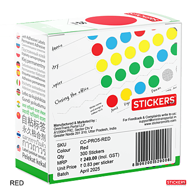 25mm - Round - Solid Colours - Colour Coding Stickers - Permanent Adhesive 25mm - Round - Solid Colours - Colour Coding Stickers - Permanent Adhesive