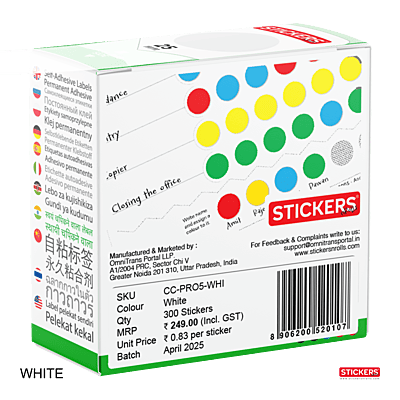 25mm - Round - Solid Colours - Colour Coding Stickers - Permanent Adhesive 25mm - Round - Solid Colours - Colour Coding Stickers - Permanent Adhesive