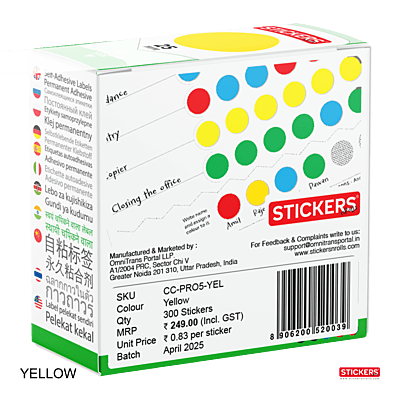 25mm - Round - Solid Colours - Colour Coding Stickers - Permanent Adhesive 25mm - Round - Solid Colours - Colour Coding Stickers - Permanent Adhesive