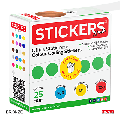 25mm - Round - Metallic Colours - Colour Coding Stickers - Permanent Adhesive 25mm - Round - Metallic Colours - Colour Coding Stickers - Permanent Adhesive
