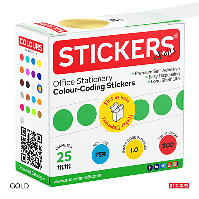 25mm - Round - Metallic Colours - Colour Coding Stickers - Permanent Adhesive 25mm - Round - Metallic Colours - Colour Coding Stickers - Permanent Adhesive