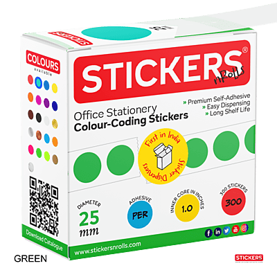 25mm - Round - Solid Colours - Colour Coding Stickers - Permanent Adhesive 25mm - Round - Solid Colours - Colour Coding Stickers - Permanent Adhesive