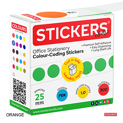 25mm - Round - Solid Colours - Colour Coding Stickers - Permanent Adhesive 25mm - Round - Solid Colours - Colour Coding Stickers - Permanent Adhesive