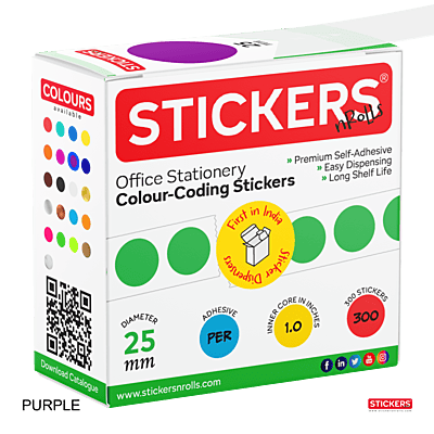 25mm - Round - Solid Colours - Colour Coding Stickers - Permanent Adhesive 25mm - Round - Solid Colours - Colour Coding Stickers - Permanent Adhesive