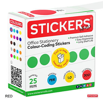 25mm - Round - Solid Colours - Colour Coding Stickers - Permanent Adhesive 25mm - Round - Solid Colours - Colour Coding Stickers - Permanent Adhesive