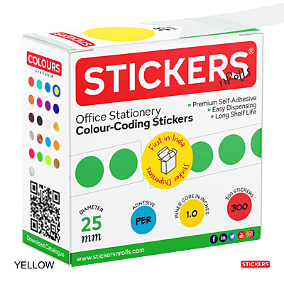25mm - Round - Solid Colours - Colour Coding Stickers - Permanent Adhesive 25mm - Round - Solid Colours - Colour Coding Stickers - Permanent Adhesive