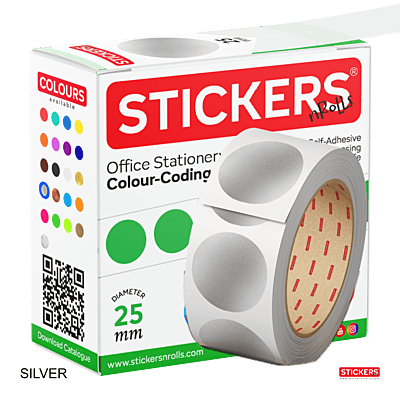 25mm - Round - Metallic Colours - Colour Coding Stickers - Permanent Adhesive 25mm - Round - Metallic Colours - Colour Coding Stickers - Permanent Adhesive