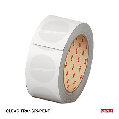 25mm - Round - Clear Transparent - Multipurpose Stickers - Permanent Adhesive 25mm - Round - Clear Transparent - Multipurpose Stickers - Permanent Adhesive