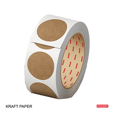 25mm - Round - Kraft Paper - Multipurpose Stickers - Permanent Adhesive 25mm - Round - Kraft Paper - Multipurpose Stickers - Permanent Adhesive