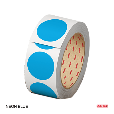 25mm - Round - Neon Colours - Colour Coding Stickers - Permanent Adhesive 25mm - Round - Neon Colours - Colour Coding Stickers - Permanent Adhesive