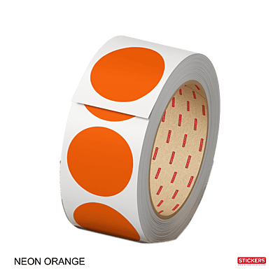 25mm - Round - Neon Colours - Colour Coding Stickers - Permanent Adhesive 25mm - Round - Neon Colours - Colour Coding Stickers - Permanent Adhesive