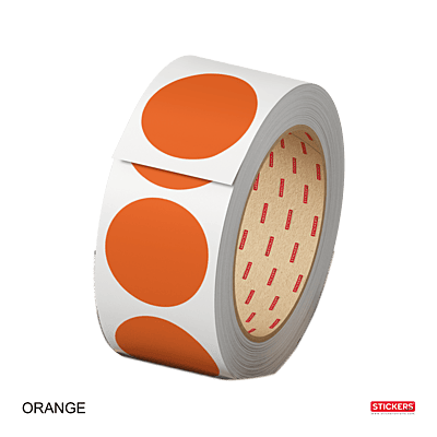 25mm - Round - Solid Colours - Colour Coding Stickers - Permanent Adhesive 25mm - Round - Solid Colours - Colour Coding Stickers - Permanent Adhesive