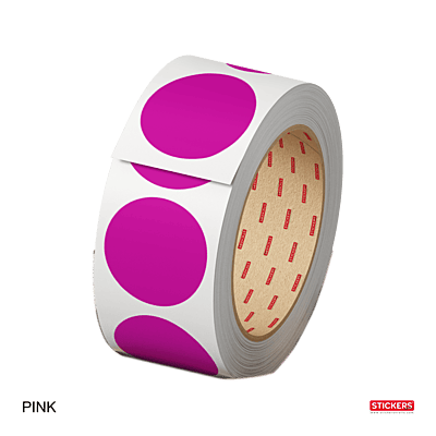 25mm - Round - Solid Colours - Colour Coding Stickers - Permanent Adhesive 25mm - Round - Solid Colours - Colour Coding Stickers - Permanent Adhesive