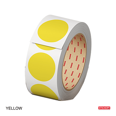 25mm - Round - Solid Colours - Colour Coding Stickers - Permanent Adhesive 25mm - Round - Solid Colours - Colour Coding Stickers - Permanent Adhesive