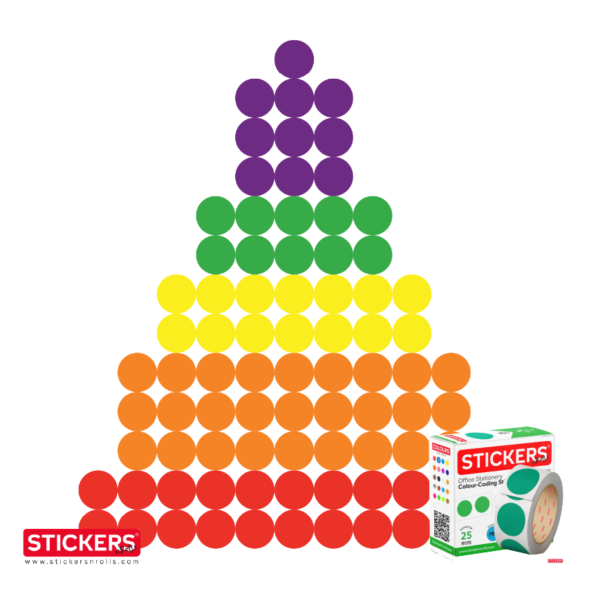 10mm - Round - Solid Colours - Colour Coding Stickers - Permanent Adhesive 10mm - Round - Solid Colours - Colour Coding Stickers - Permanent Adhesive