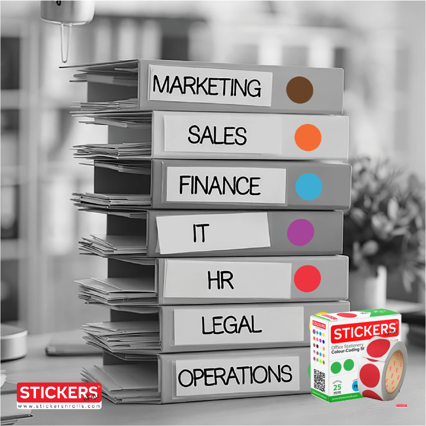 25mm - Round - Solid Colours - Colour Coding Stickers - Permanent Adhesive 25mm - Round - Solid Colours - Colour Coding Stickers - Permanent Adhesive